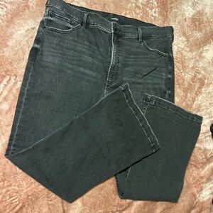 Express Dark Gray Flare Jeans